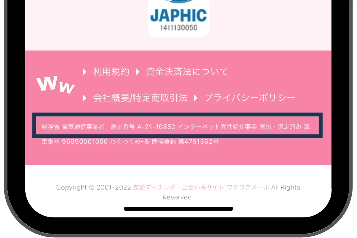 インターネット異性紹介事業の届出